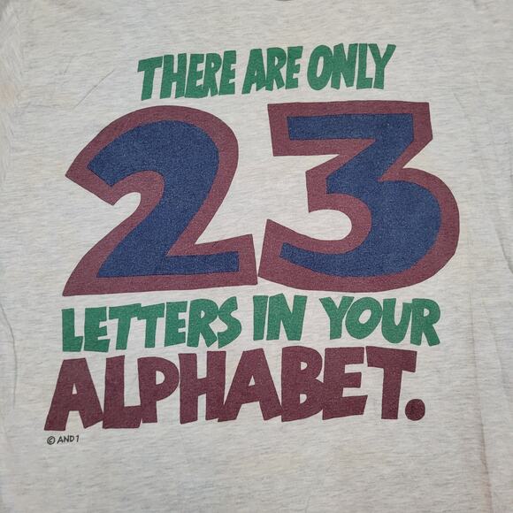 Vintage 90s AND 1 Trash Talk Tee Mens M USA Streetball Basketball - Picture 2 of 16